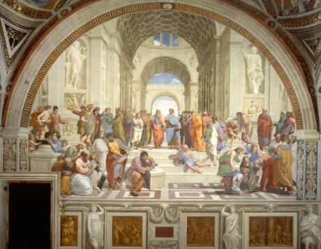 Bức bích họa Trường học Athens ở Vatican của danh họa Raphael