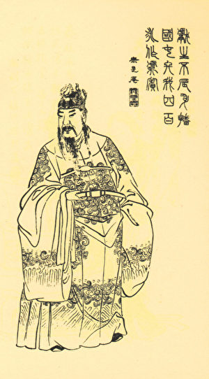 Chân dung của Hán Hiến Đế được lấy từ “Hình ảnh trong Tam Quốc Chí ” trong ấn bản thời Quang Tự của nhà Thanh