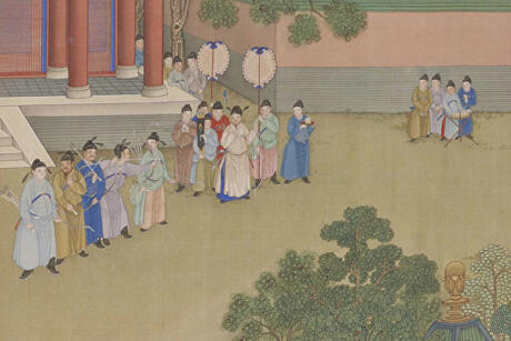 Một phần của "Bản đồ của Yangzheng: Bắn cung của Hoàng đế Thái Tông nhà Đường" của Lengmei. (Ảnh: Phạm vi công cộng)