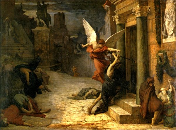 Tác phẩm “Ôn dịch thành Rome” (Peste à Rome) của Jules Elie Delaunay (1828-1891) tại Viện Bảo tàng Mỹ thuật Paris. (Ảnh Trung tâm Nghệ thuật Phục hưng)