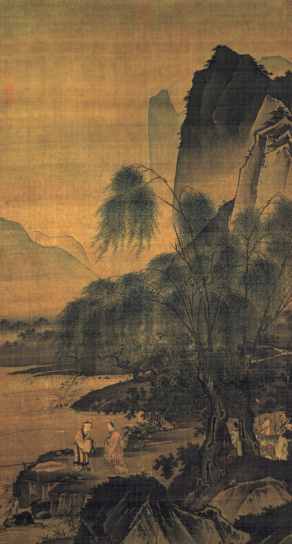 Chu Văn Vương gặp gỡ Khương Tử Nha bên sông Vị. (Ảnh: Dai Jin/Wikipedia)