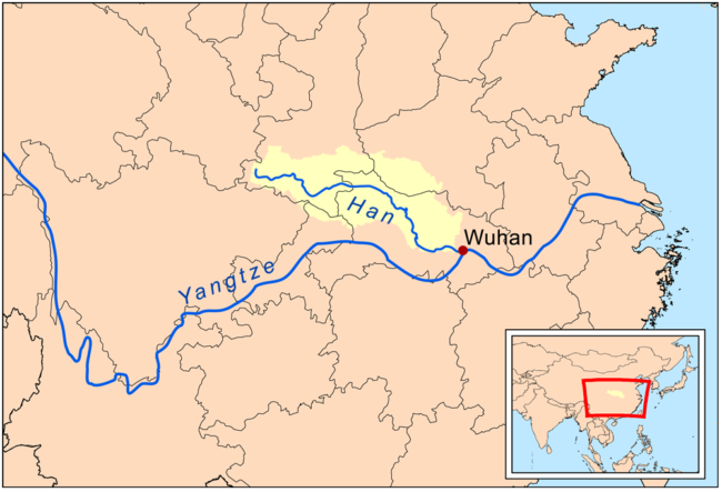 Bản đồ lưu vực sông Hán. (Ảnh: Kmusser/Wikipedia/CC BY-SA 3.0)